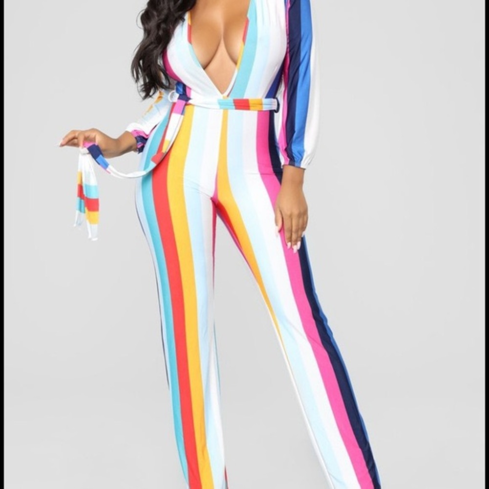 Rainbow long sleeve jumpsuit